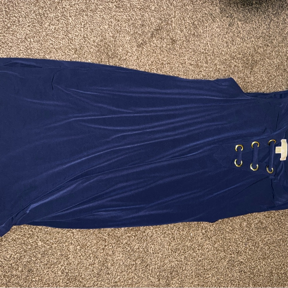 Michael Kors Navy Dress with Gold Grommets